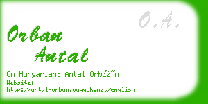 orban antal business card